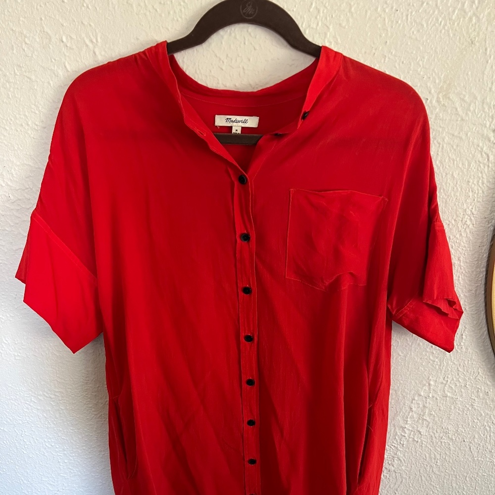 Madewell silk T-shirt dress